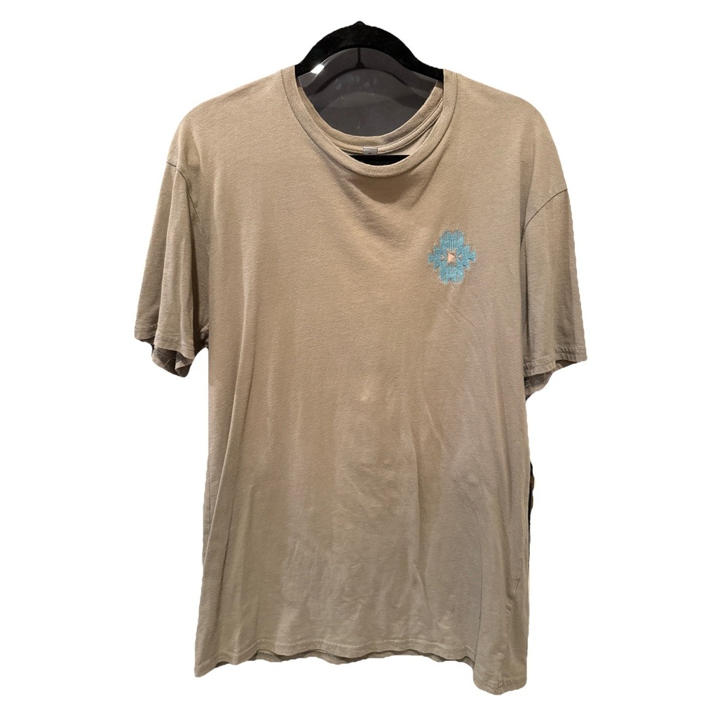 Pacsun For The Light Embroidered T-Shirt Size Medium Light Olive Southwest